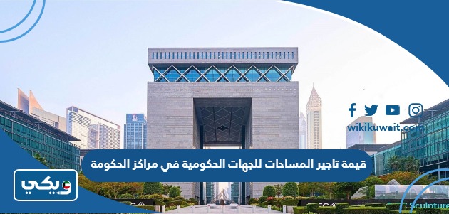 قيمة تاجير المساحات للجهات الحكومية في مراكز الحكومة