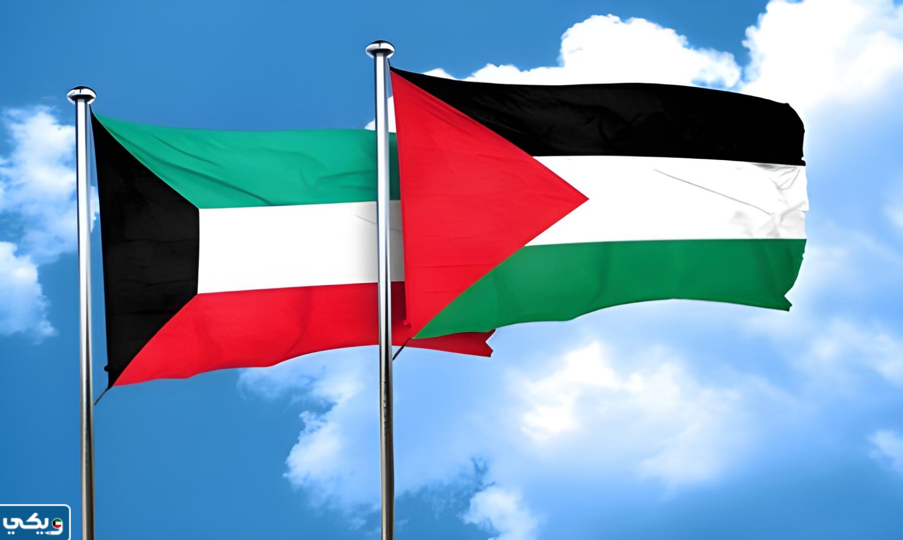 تصاميم علم فلسطين والكويت