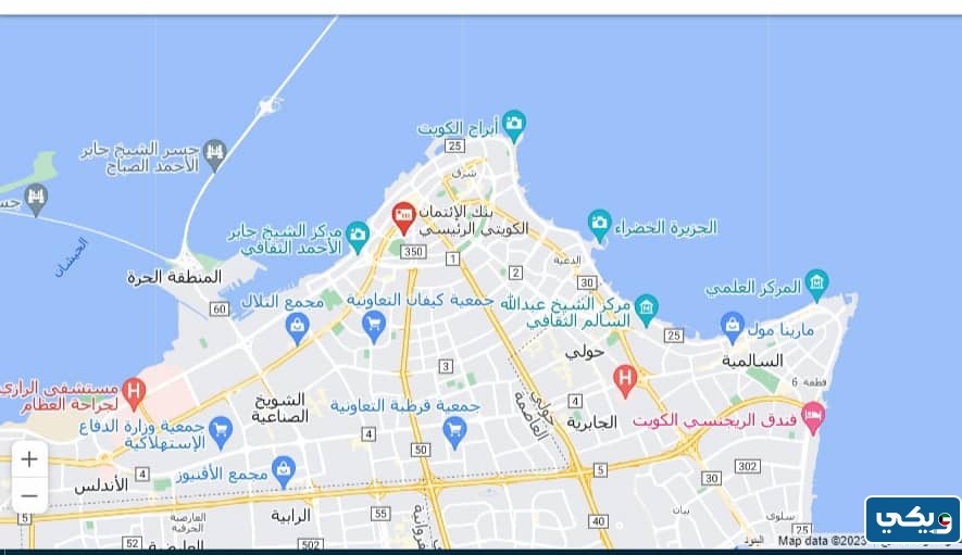 موقع بنك الائتمان جنوب السره على جوجل ماب