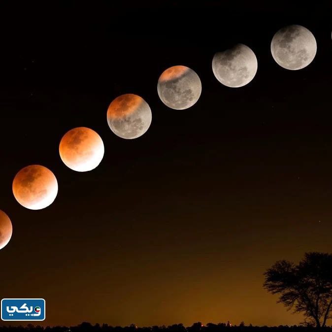 شكل خَسوف القَمر بَالصور
