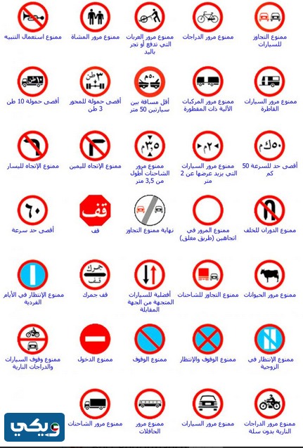 نموذج امتحان اشارات المرور الكويت