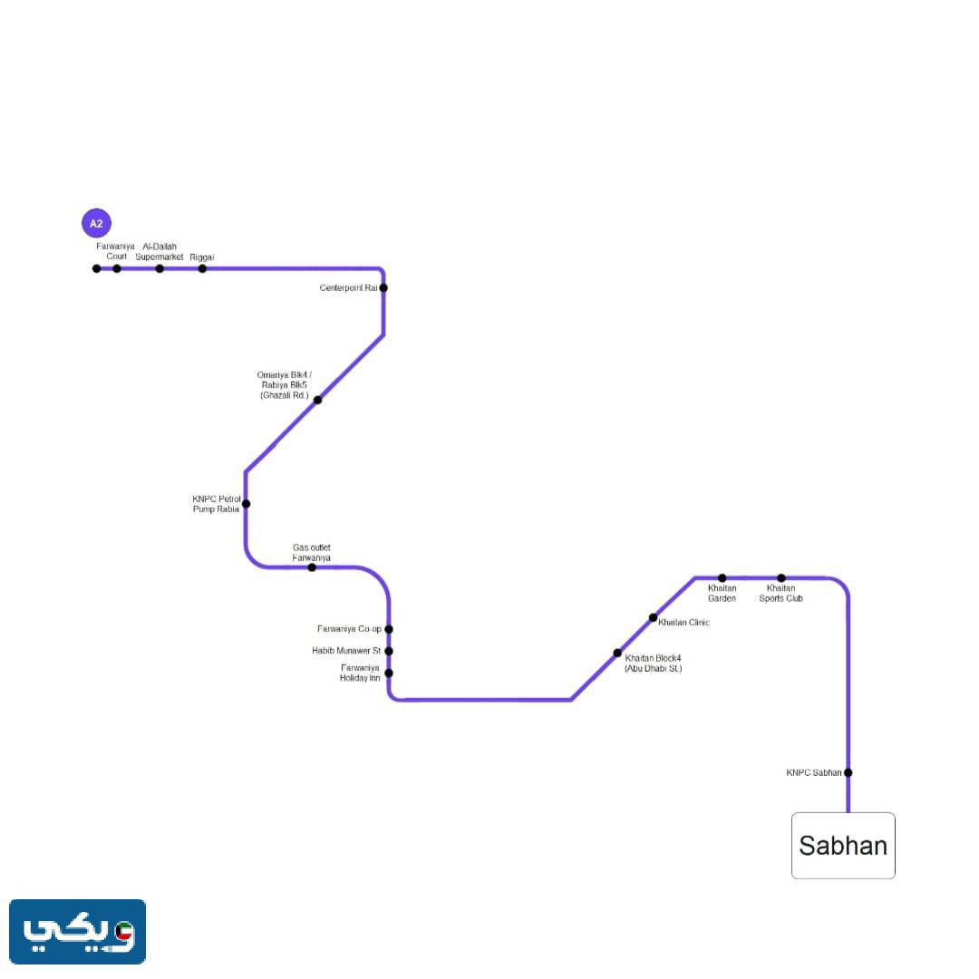 باص رقم كام يروح الرقعي