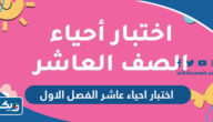 نموذج اختبار احياء عاشر الفصل الاول 2025 / 2026 الكويت نموذج اختبار احياء عاشر الفصل الاول 2025 / 2026 الكويت