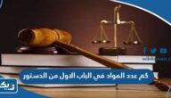كم عدد المواد في الباب الاول من الدستور الكويتي