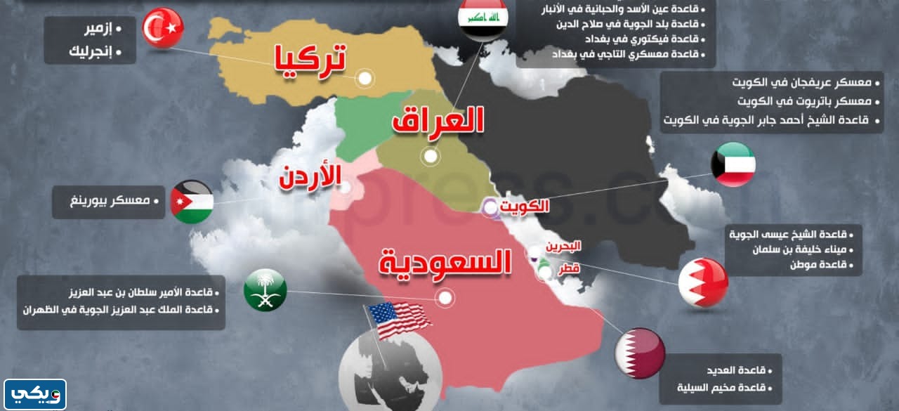 أماكن تواجد القواعد الأمريكية في الكويت