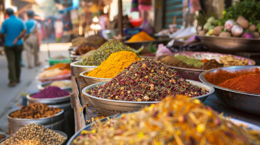 تعكس التوابل المعروضة التراث الحسي لأسواق الكويت